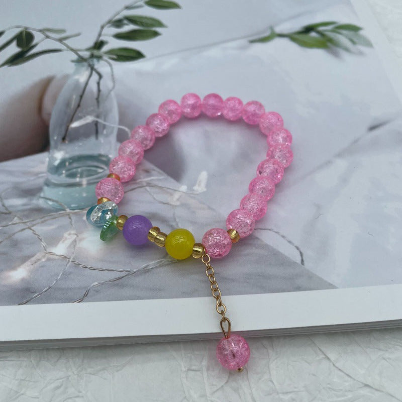 Female Aquamarine Gray Moonlight Natural Crystal Bracelet