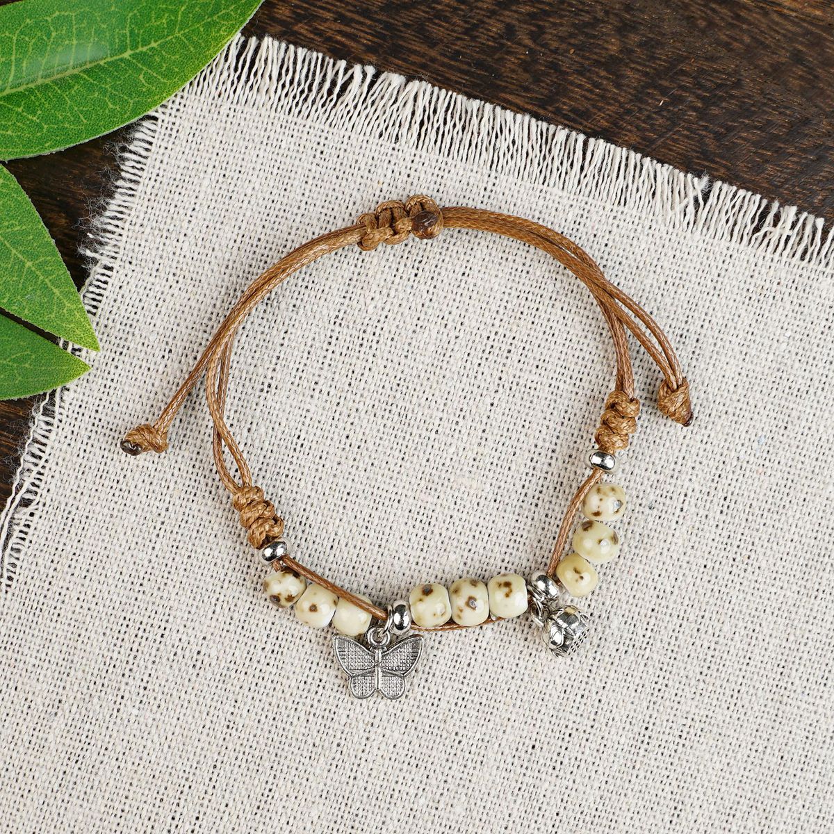 Butterfly Ceramic Female National Chinese Carrying Strap Bracelets
