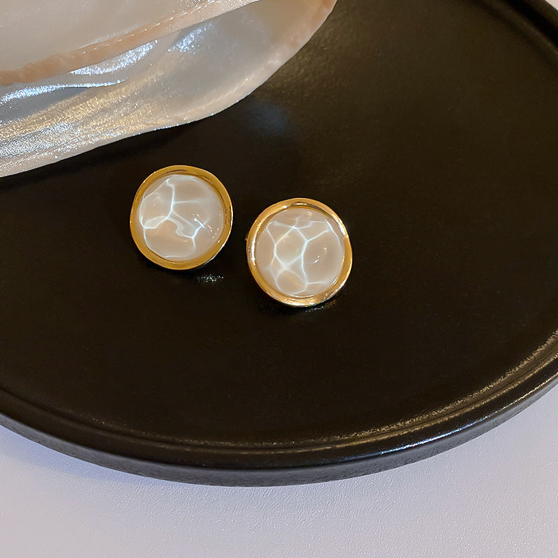 Women's Needle Round Opal Stone Ear Retro Rings
