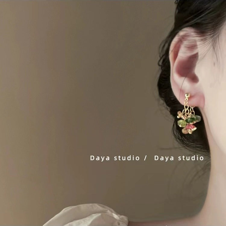 Dopamine Color Gravel Female Refined Grace Earrings