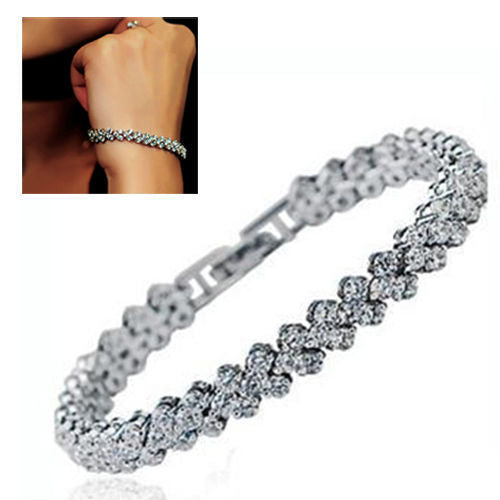 Luxury Simplicity Roman Female Zircon Crystal Bracelets