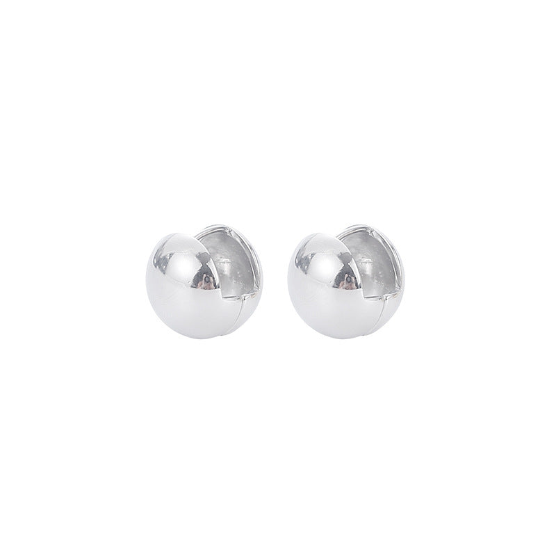 Women's Spherical Sier Cold Style Personality Retro Earrings