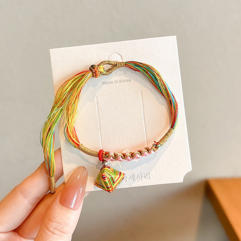 Small Gift Tassel Adjustable Red Rope Dragon Boat Festival Bracelet