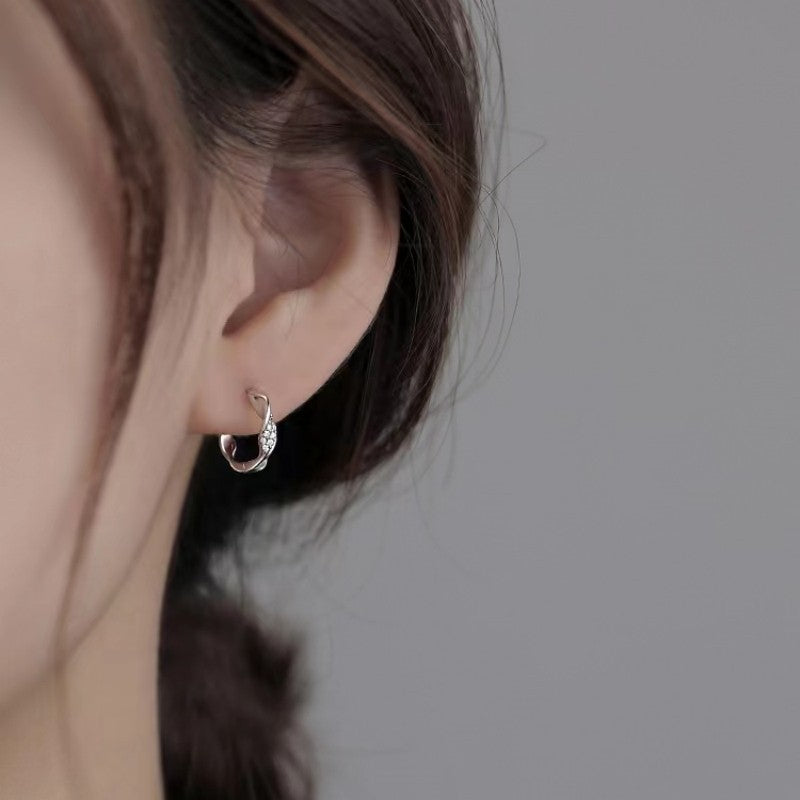 Women's Sier Needle Mobius For Bone Before Sleep Simple Ear Buckle