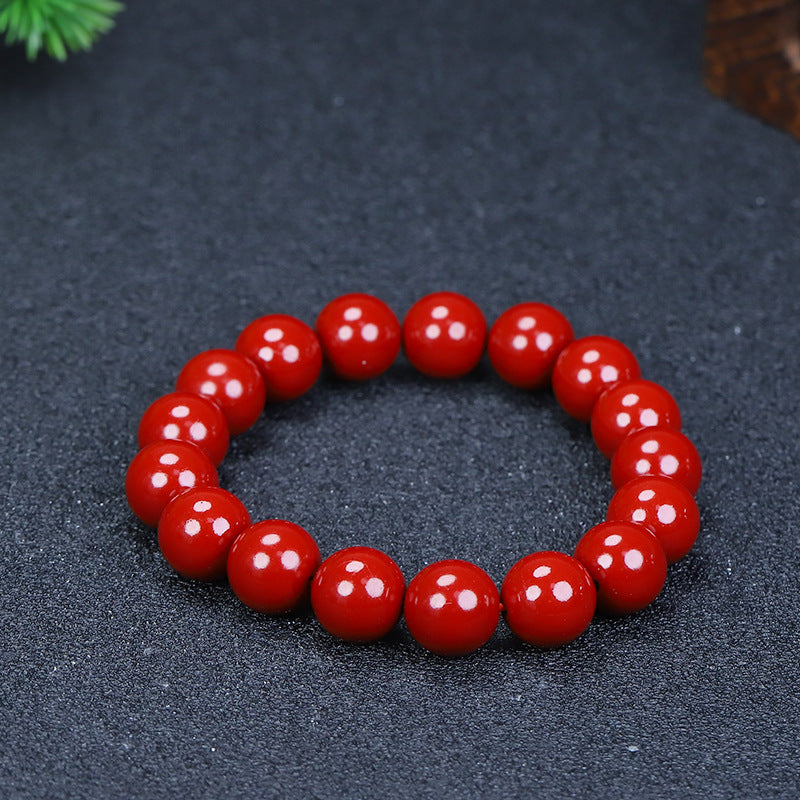 Gold Sand Round Beads Handmade Beaded Life Single Bracelet