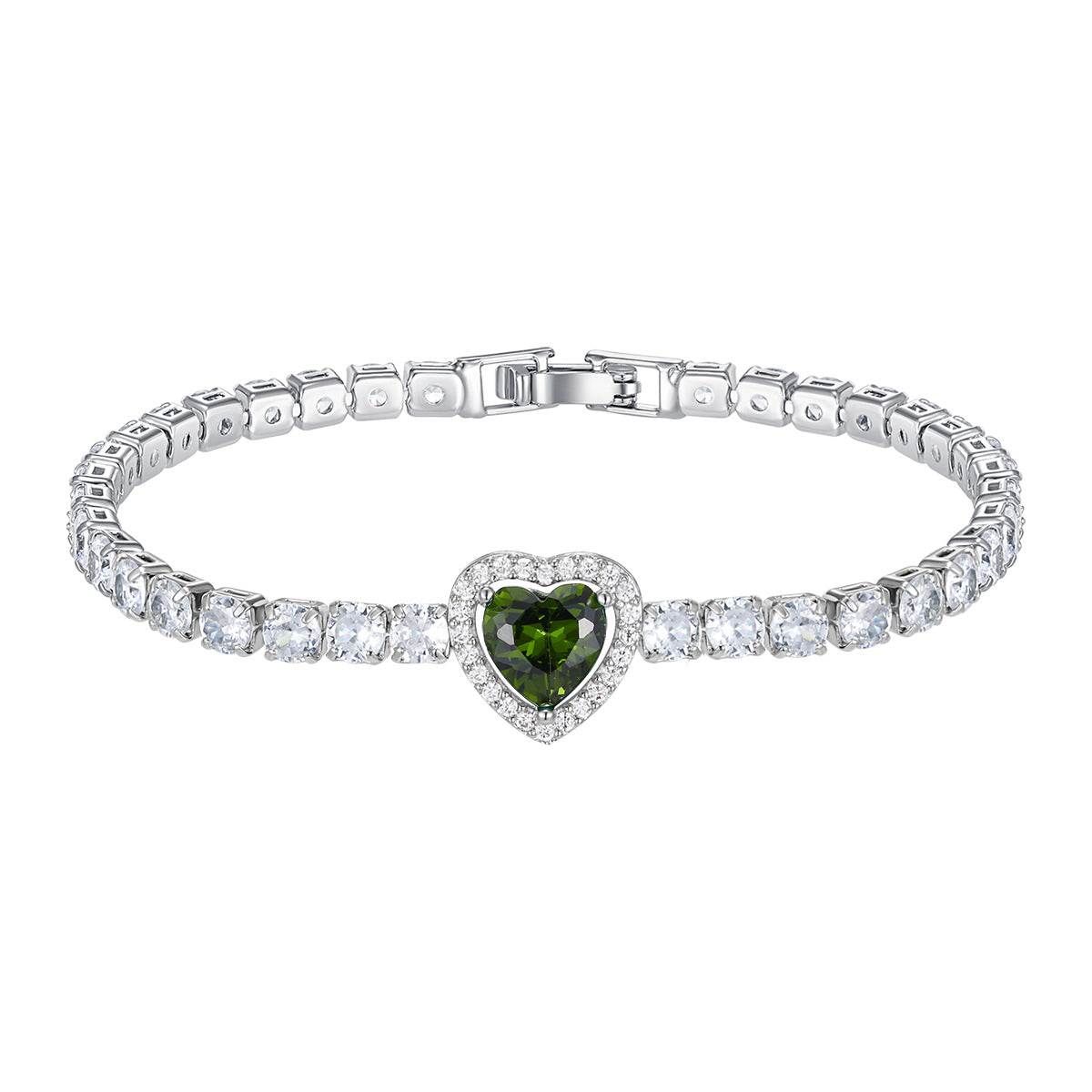 Loving Heart Zircon Couple Female Korean Style Fashion Exquisite Small Bracelet