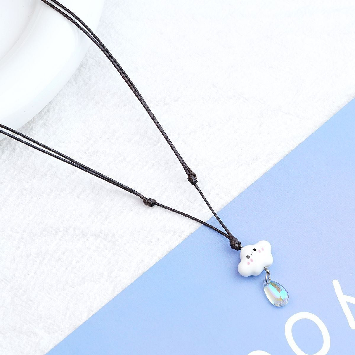 Style Personalized Trendy Ceramic Geometric Colorful Fish Long High-grade Necklace