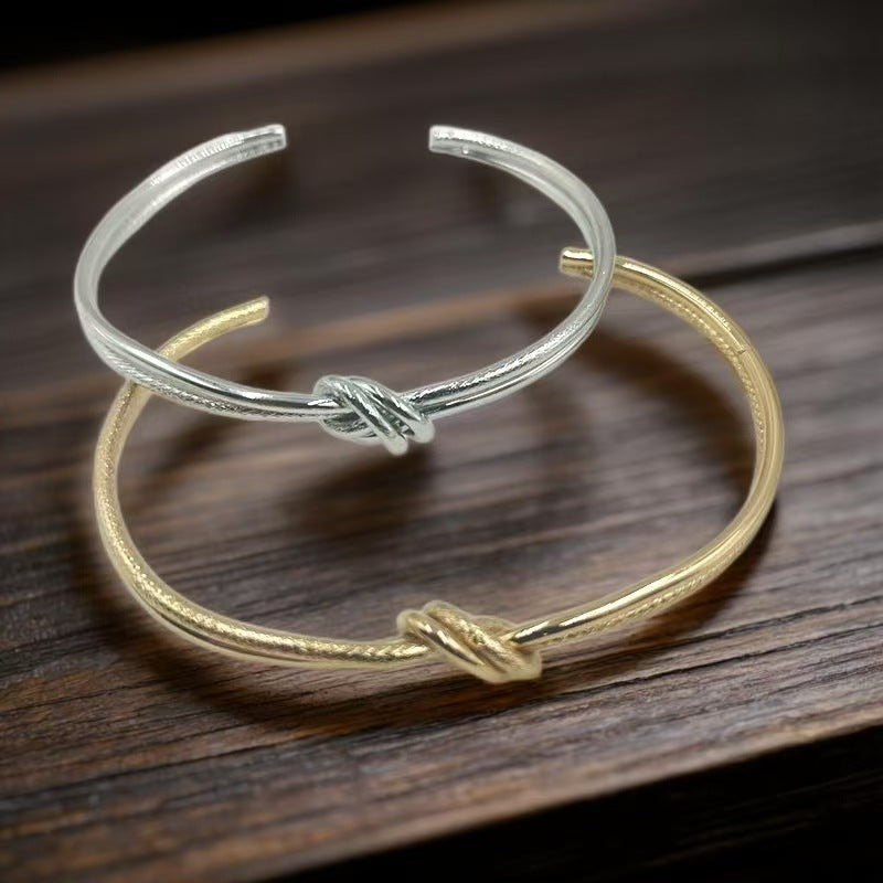 Double Line Knotted Opening Personality Simple Adjustable Light Luxury Bracelets