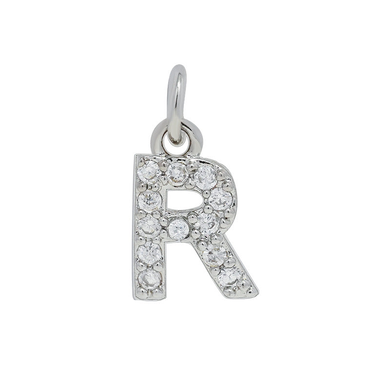 Letters Accessories Small English Zircon Eardrop Pendants