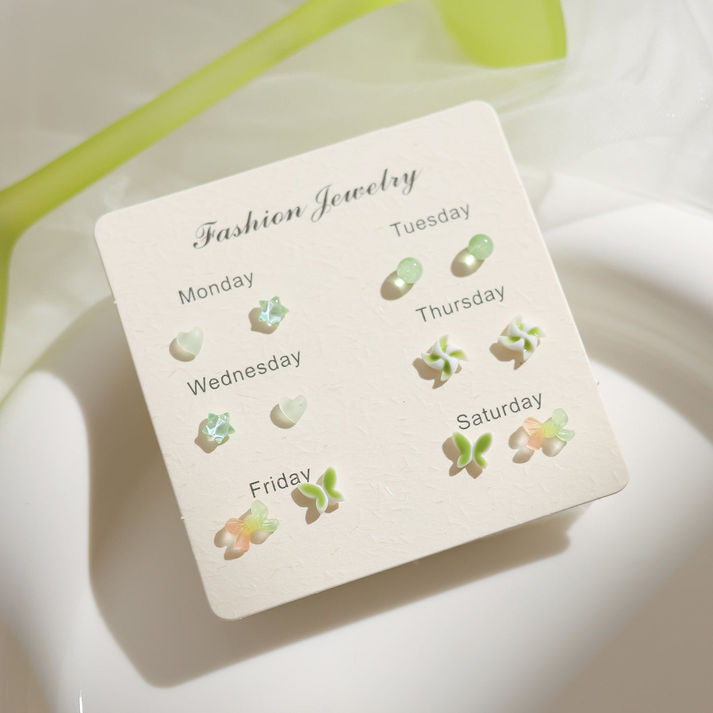 Female Pink Biological Porcelain Pin Ear Sensitive Skin Essential Stud Earrings