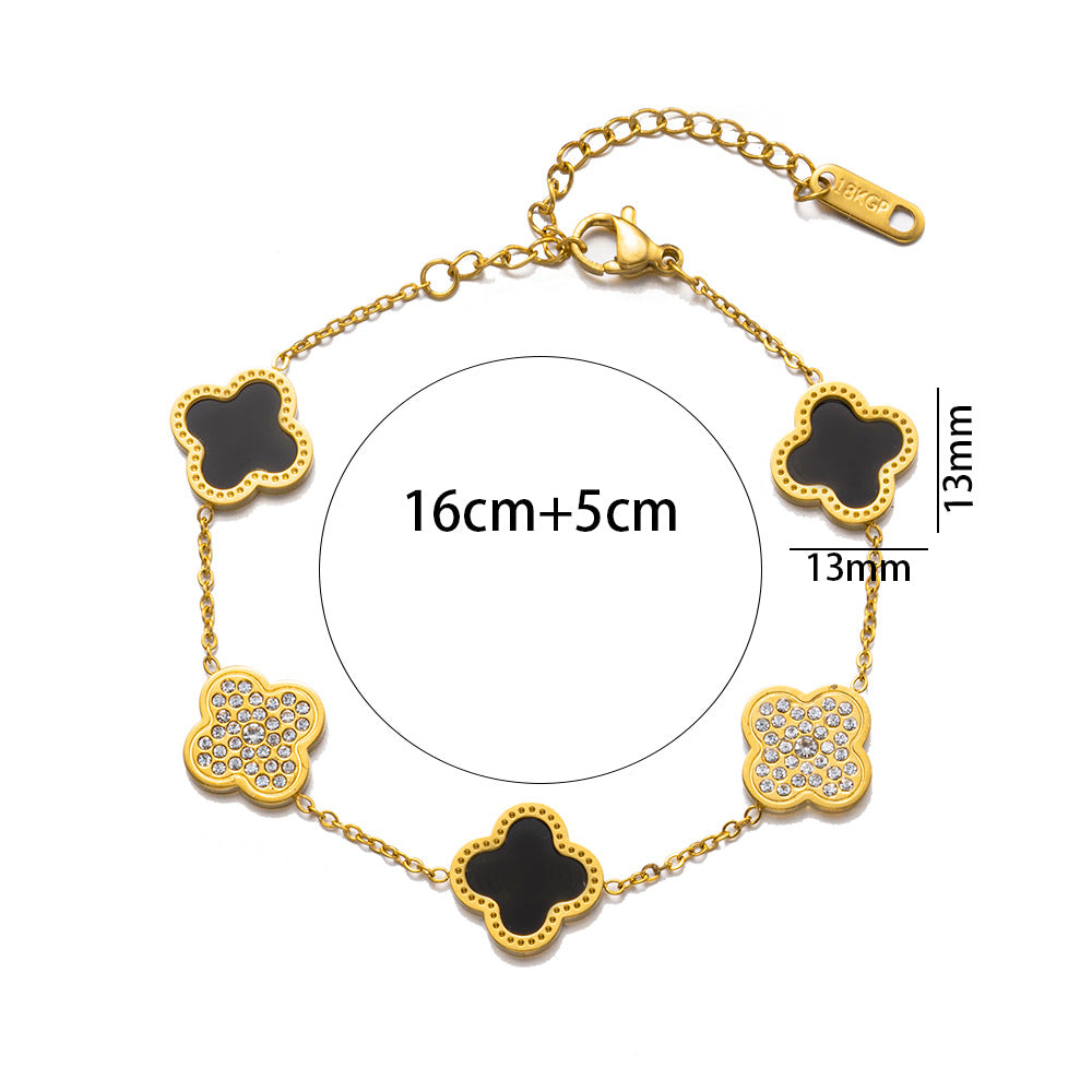 Diamond Rose Gold Fashion Charm Pork Bracelet