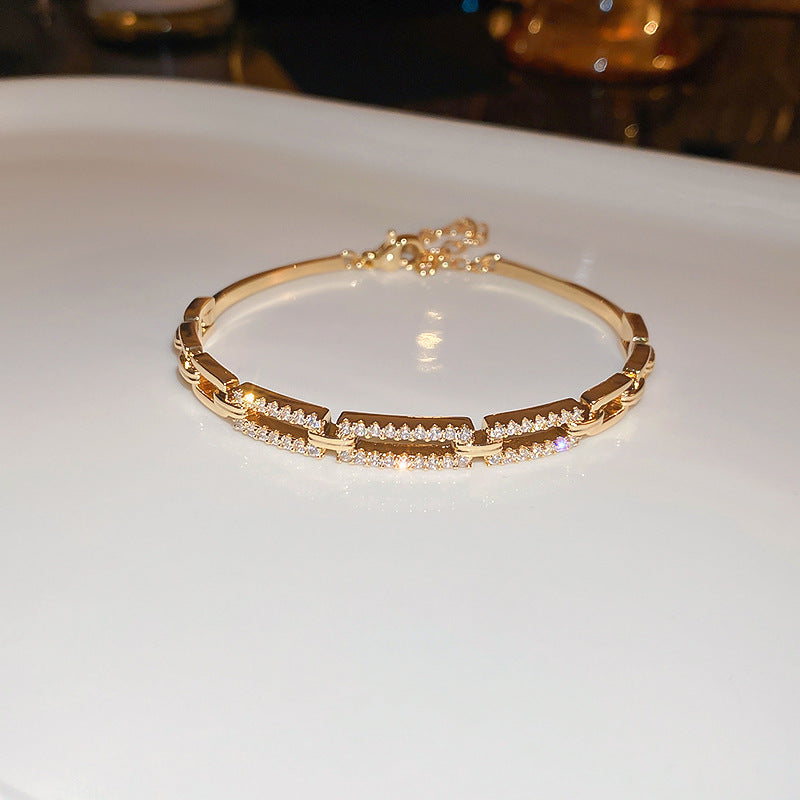 Women's Oval Leaf Small Fresh Gentle Temperament Light Luxury High Sense Bracelet