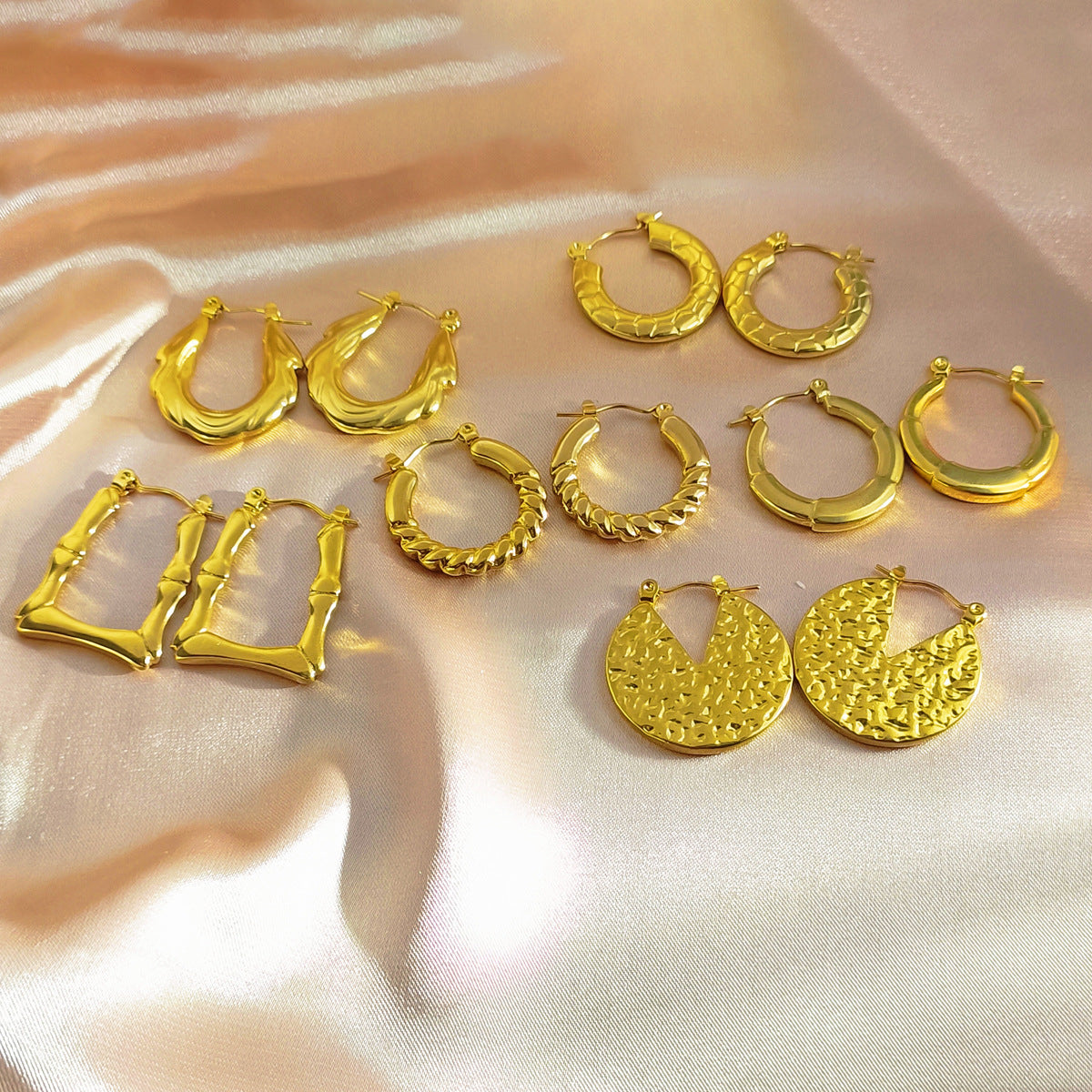 Stainless Steel Hydraulic Craft Ear Clip Earrings