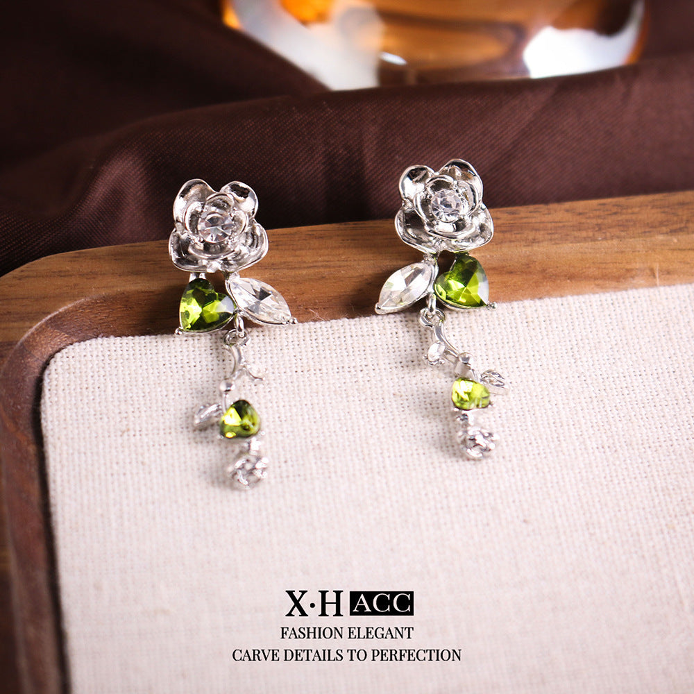 Elegant Zircon Butterfly Tassel Gentle Stylish Personality Stud Earrings
