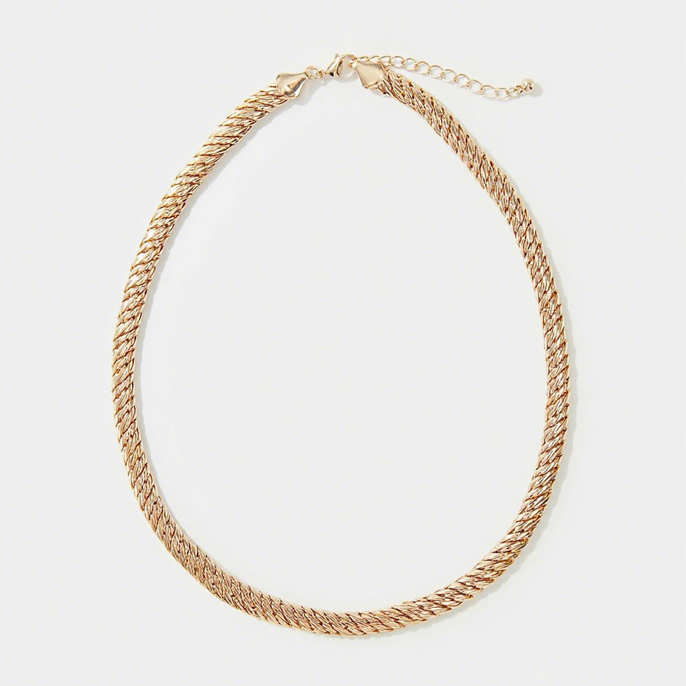 Chain Like Flat Snake Affordable Luxury Fashion Simple High-grade Necklace
