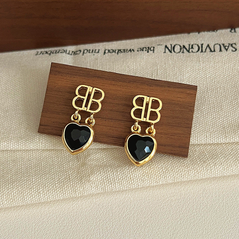 Niche High Profile Retro Temperament Sier Ear Earrings