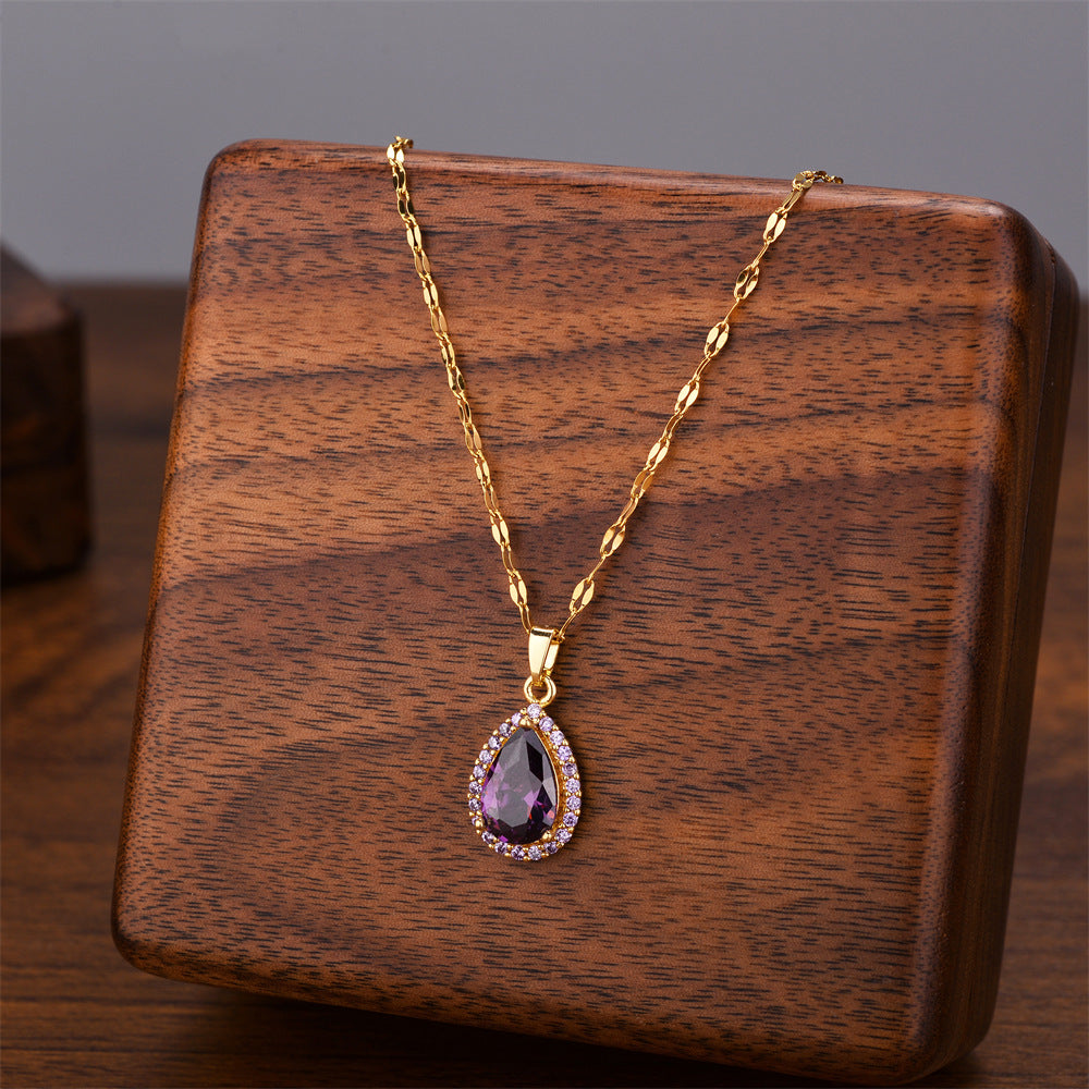 Titanium Steel Female Niche Simple Temperament Clavicle Pendants