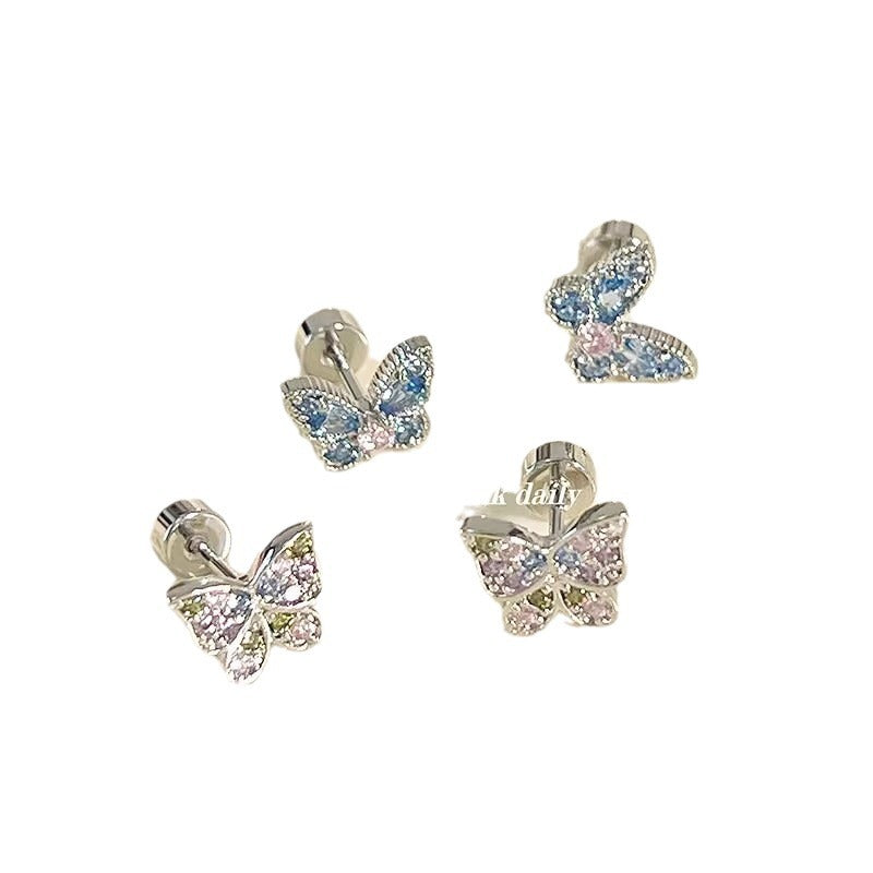 Flash Color Small Butterfly Ear Sleep Bath No Earrings