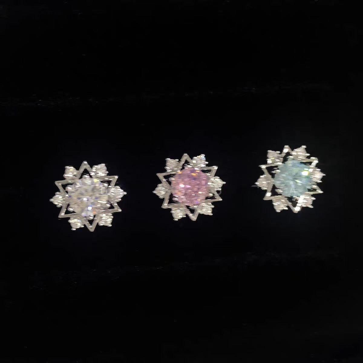 Women's Snowflake Sun Flower Ear High-grade Affordable Luxury Fashion Temperament Earrings