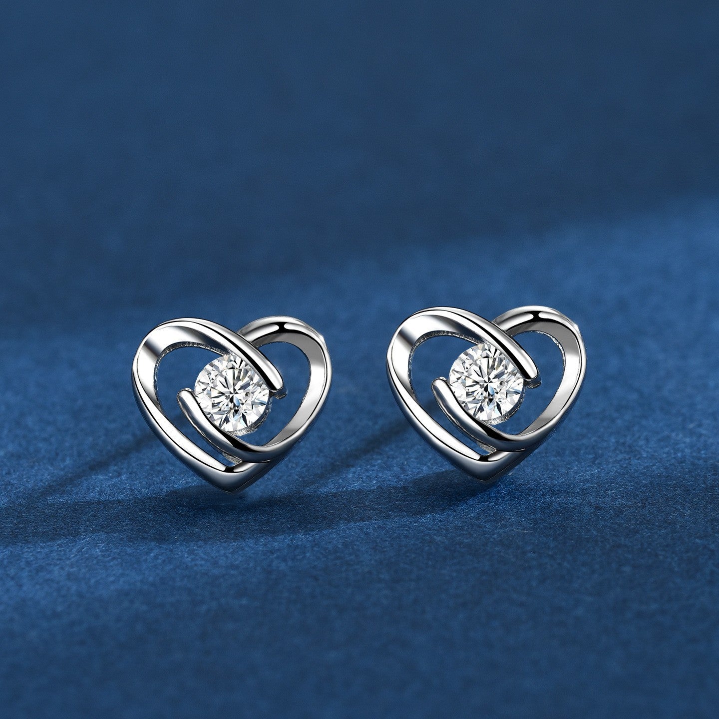 Women's Copper Plated Gold Micro Inlaid Zircon Stud Earrings