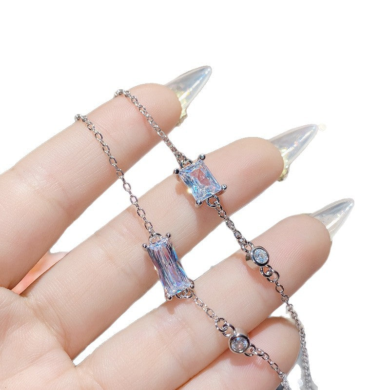 Camellia Bright Luminous Platinum Series Plated Zircon Super Flash Light Bracelet
