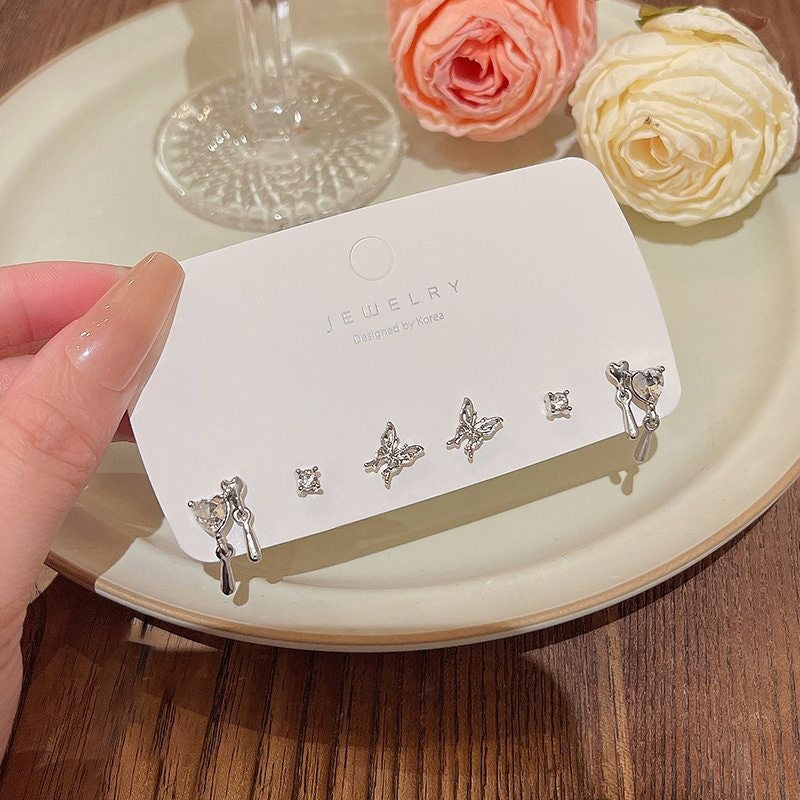 Women's Needle High-grade Super Flash Zircon Light Luxury Refined Grace Earrings