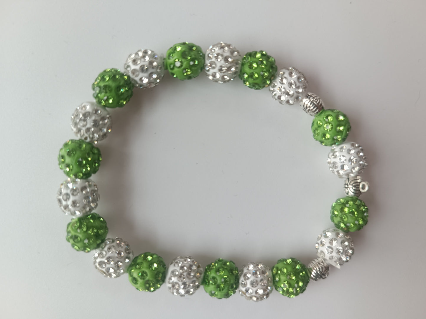Polymer Clay Rhinestone Ball Filament Hip Bracelet