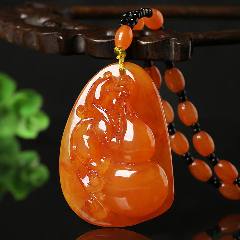Light Luxury Minority Imitation Old Beeswax Mid-length Sweater Chain Necklaces