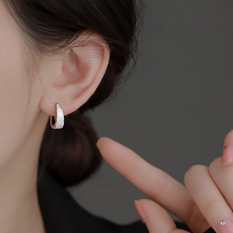 Women's Drip Glazed Simple Clip Light Luxury High-grade Ear Buckle