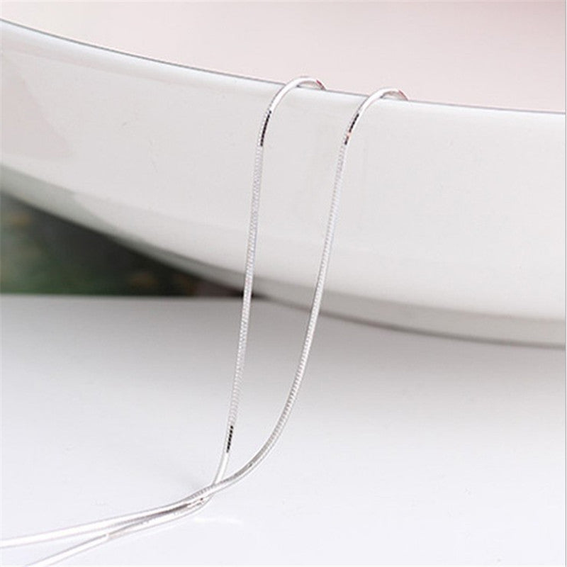 Simple Sier Snake Bones Chain Fashion Cold Necklaces