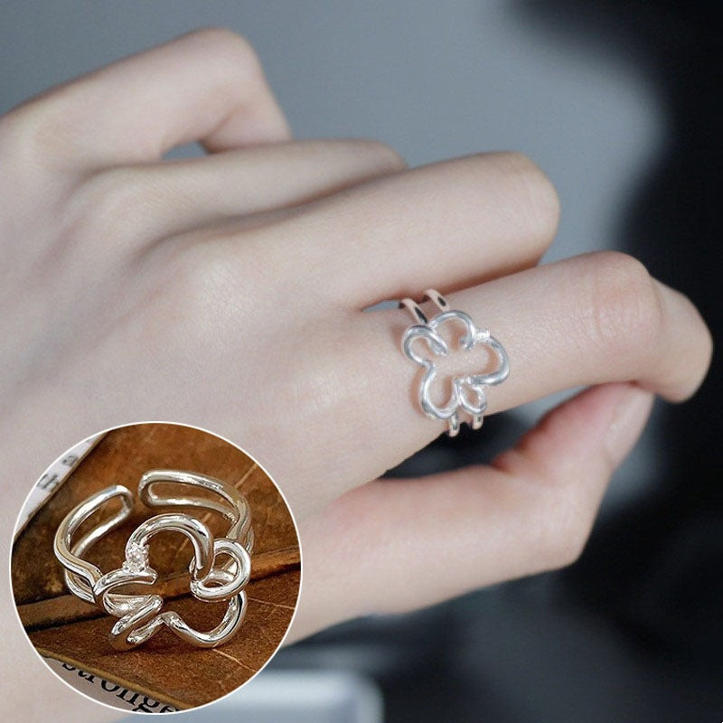 Roman Numeral Female Retro Fashion Chain Open Hip Hop Ring