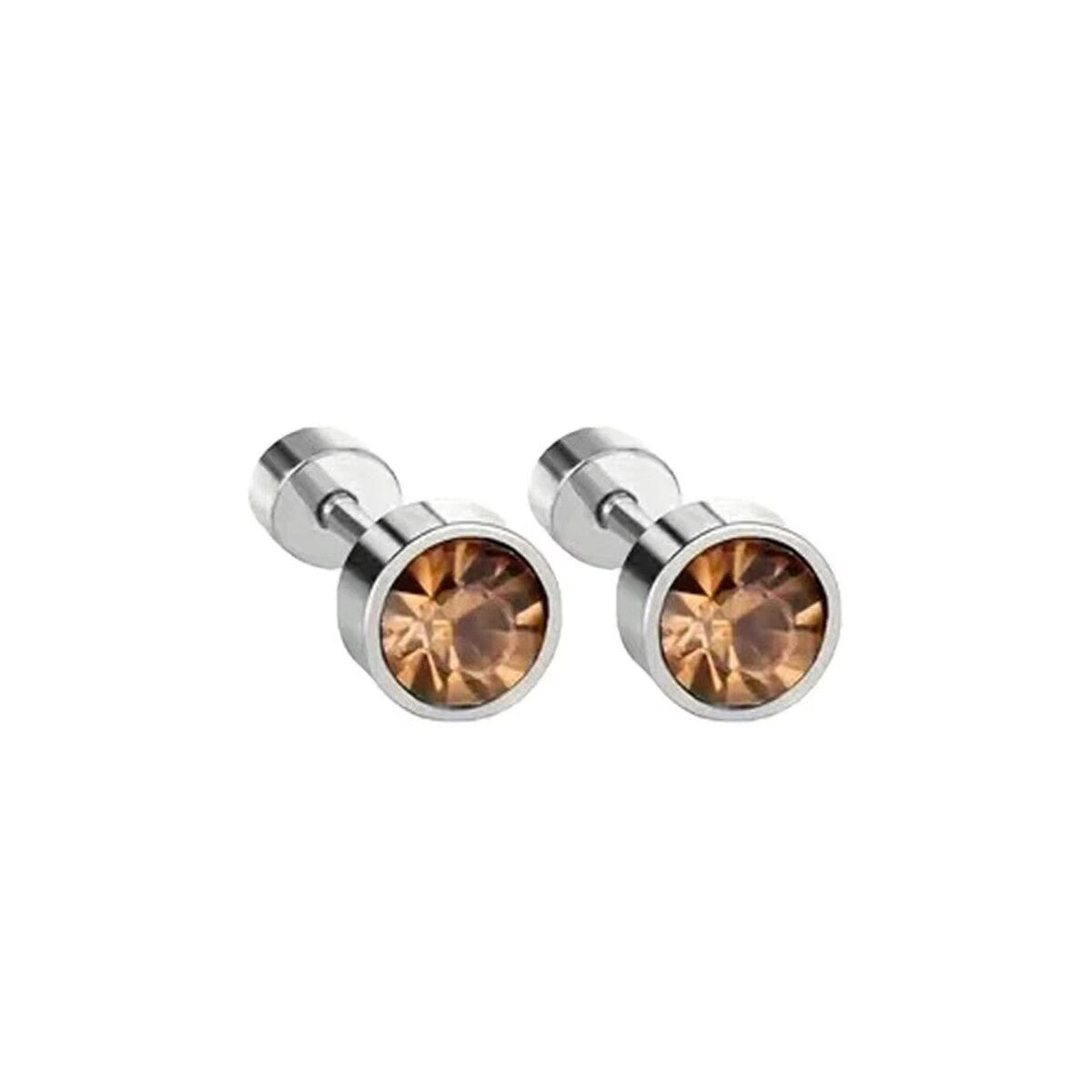 Stainless Steel Diamond Cup Car Plug Ear Bone Seconds Stud Earrings