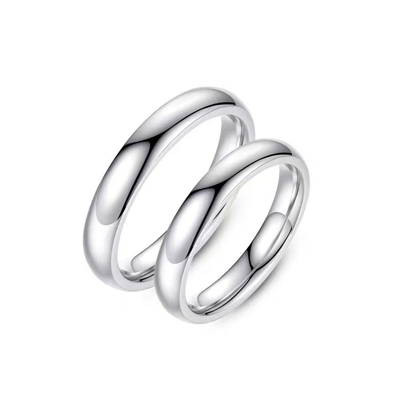 Women's & Men's Color Closed For Simple Sterling Glossy Rings