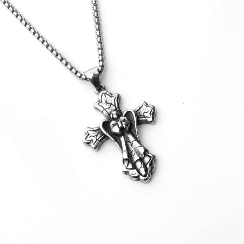 Men's Stainless Steel Boxing Physical Picture Domineering Necklace