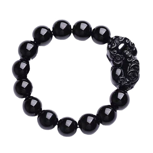 Imitation Pi Obsidian Buddha Beads Creative Exhibition Bracelet