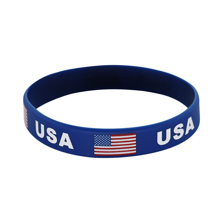 World Cup Peripheral Sports Silicone Canada Flag Cheer Football Wrist Bracelets