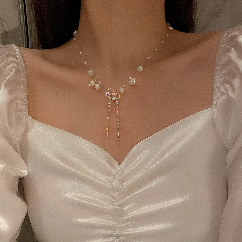Short Pearl Chain Clavicle Fashion Artificial Necklace