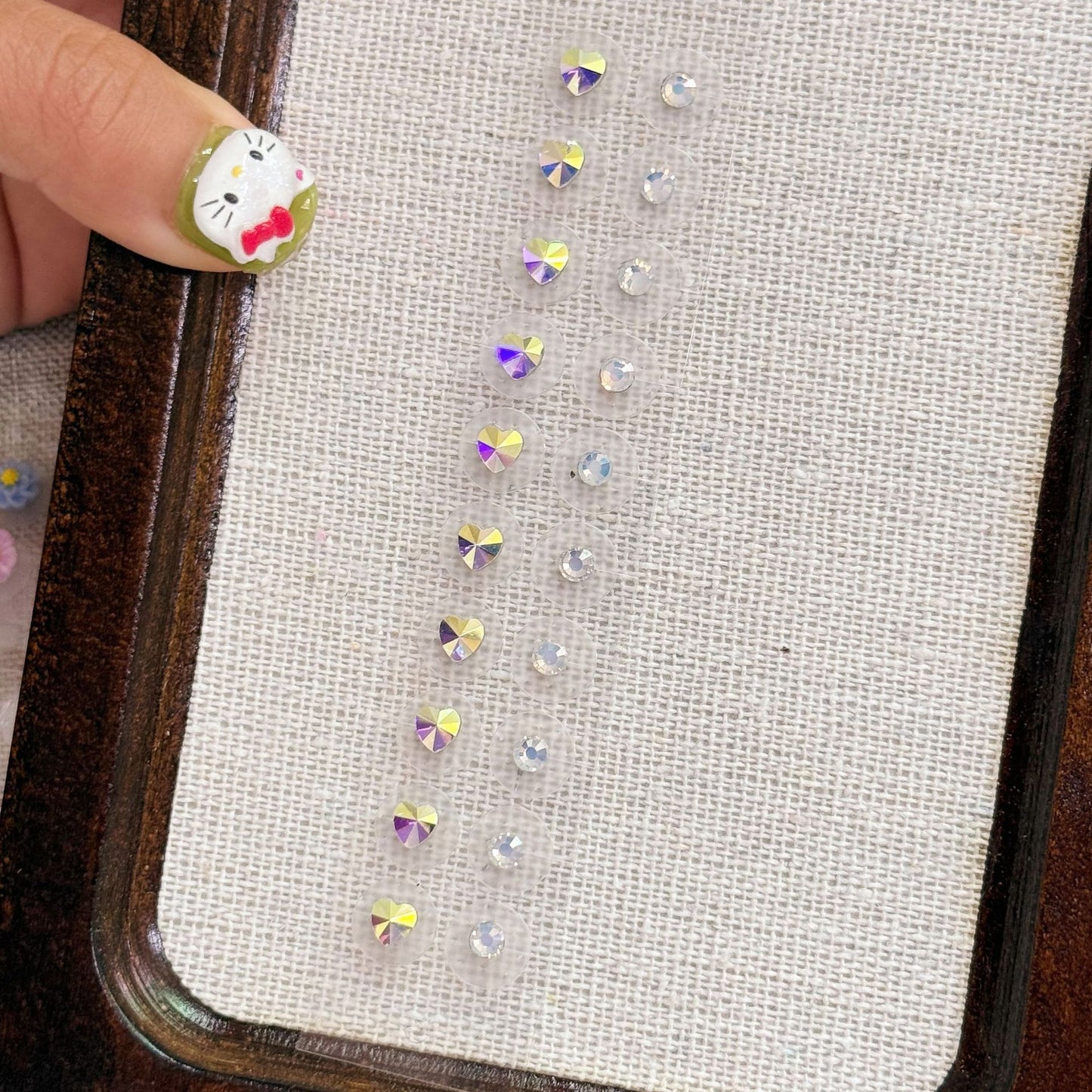 Fashion Auricular Point Sticker Crystal Ear Patch Bead Massage Stress Earrings