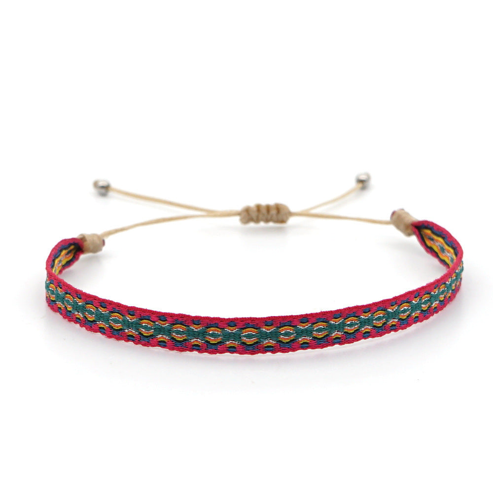 Bohemian Style Colombia Nepal Ethnic Webbing Bracelets