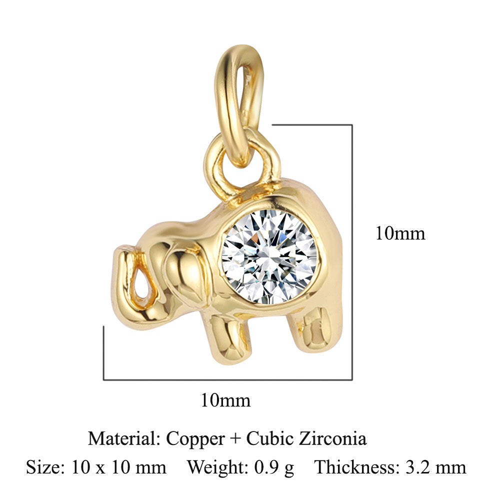 Elephant Eyes Copper Zircon Ornament Accessories Star Moon Pendants