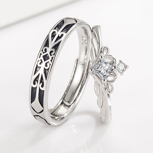 Knight And Princess Couple Niche Design Rings