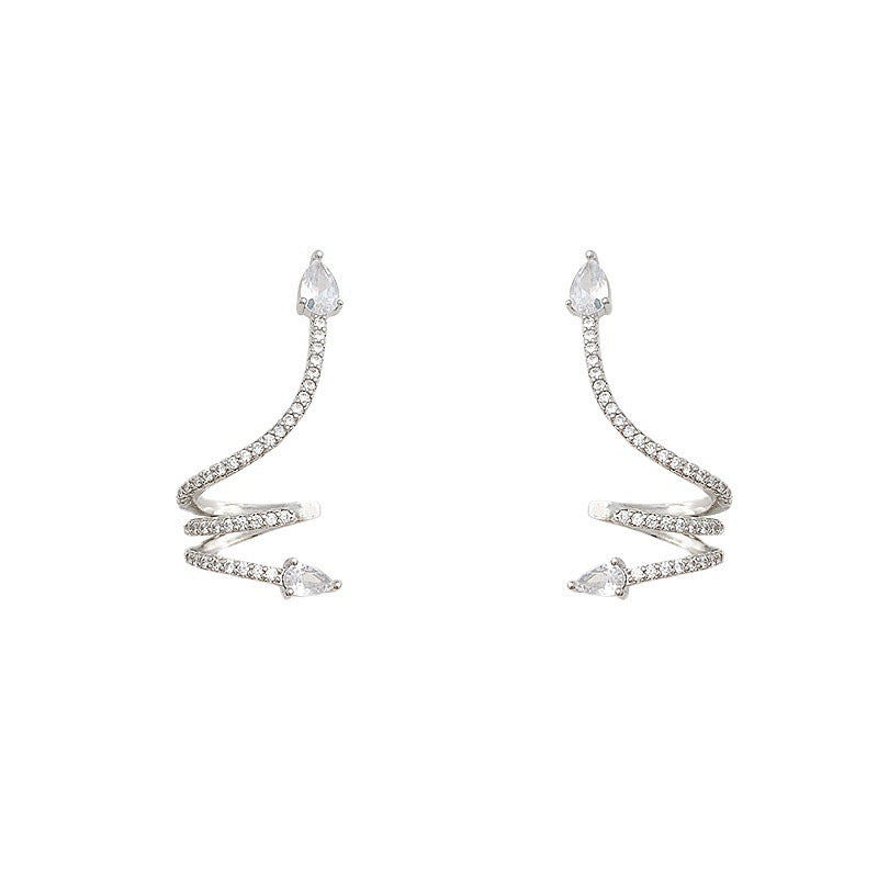 Exquisite Crystal Tide Niche Design Ear Stud Earrings