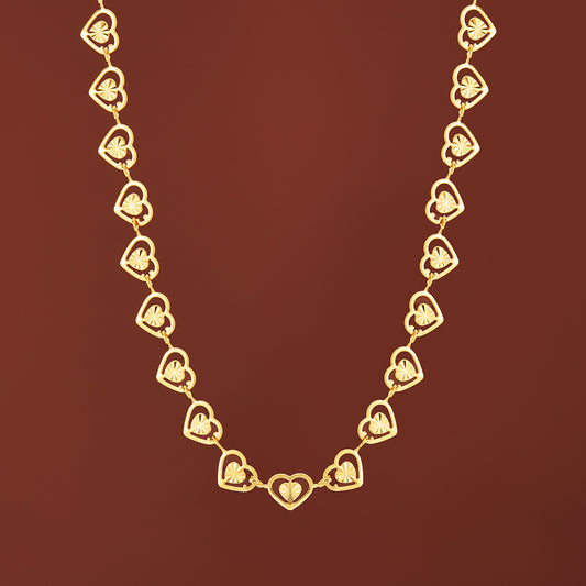 Heart Shape Handmade Chain Clavicle Live Necklaces