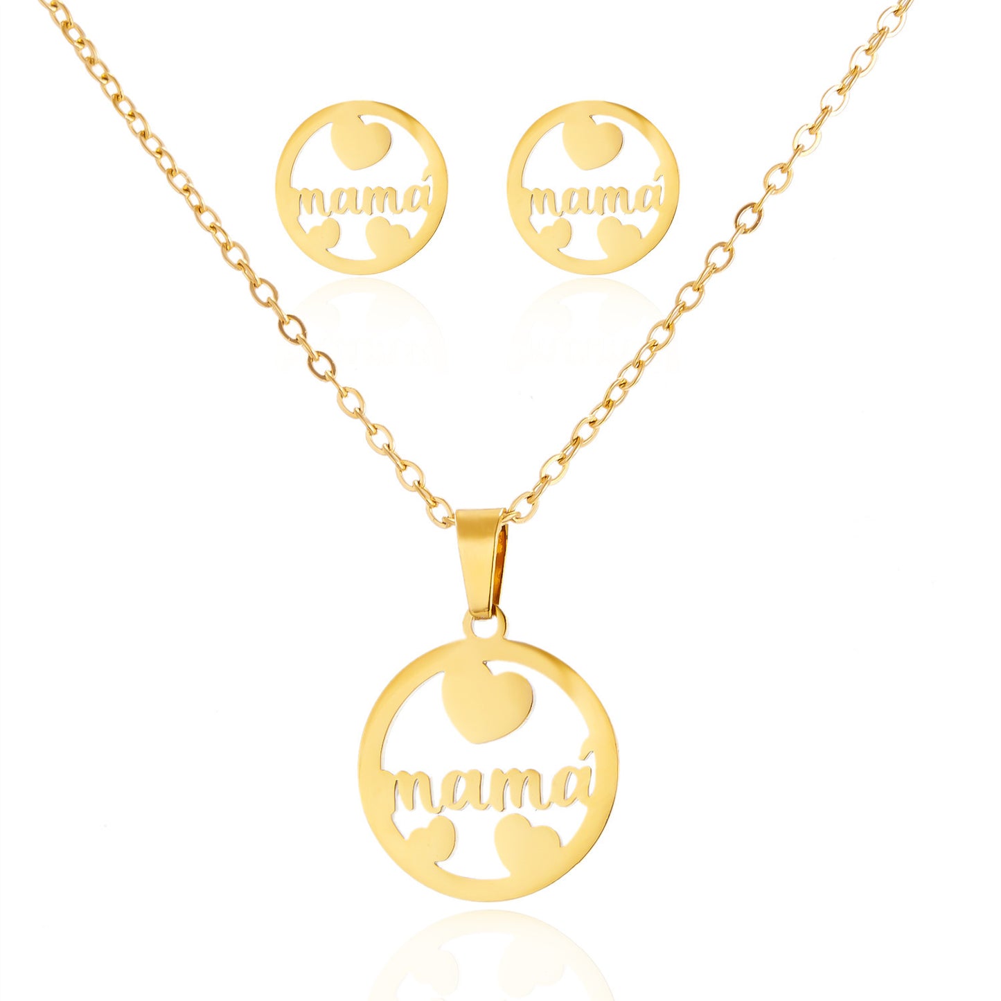 Mother's Day Hollow Heart-shaped Butterfly Combination Necklaces