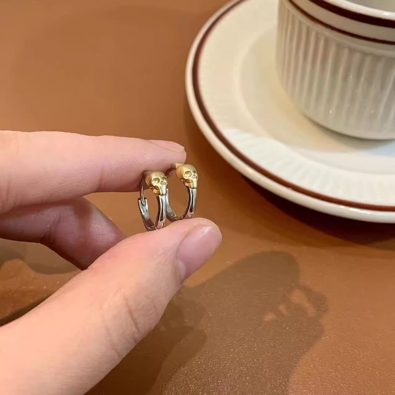 Women's & Men's Fashion Personality Hip Hop Style Hot Geometric Clip Niche High Earrings