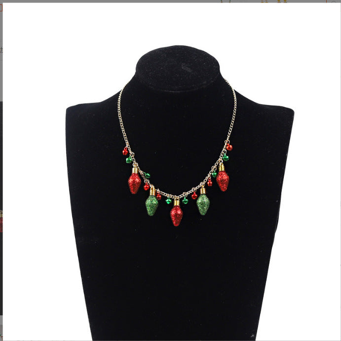 Women's Fashion Jingling Bell Three-piece Bulb Thick Collar Earrings