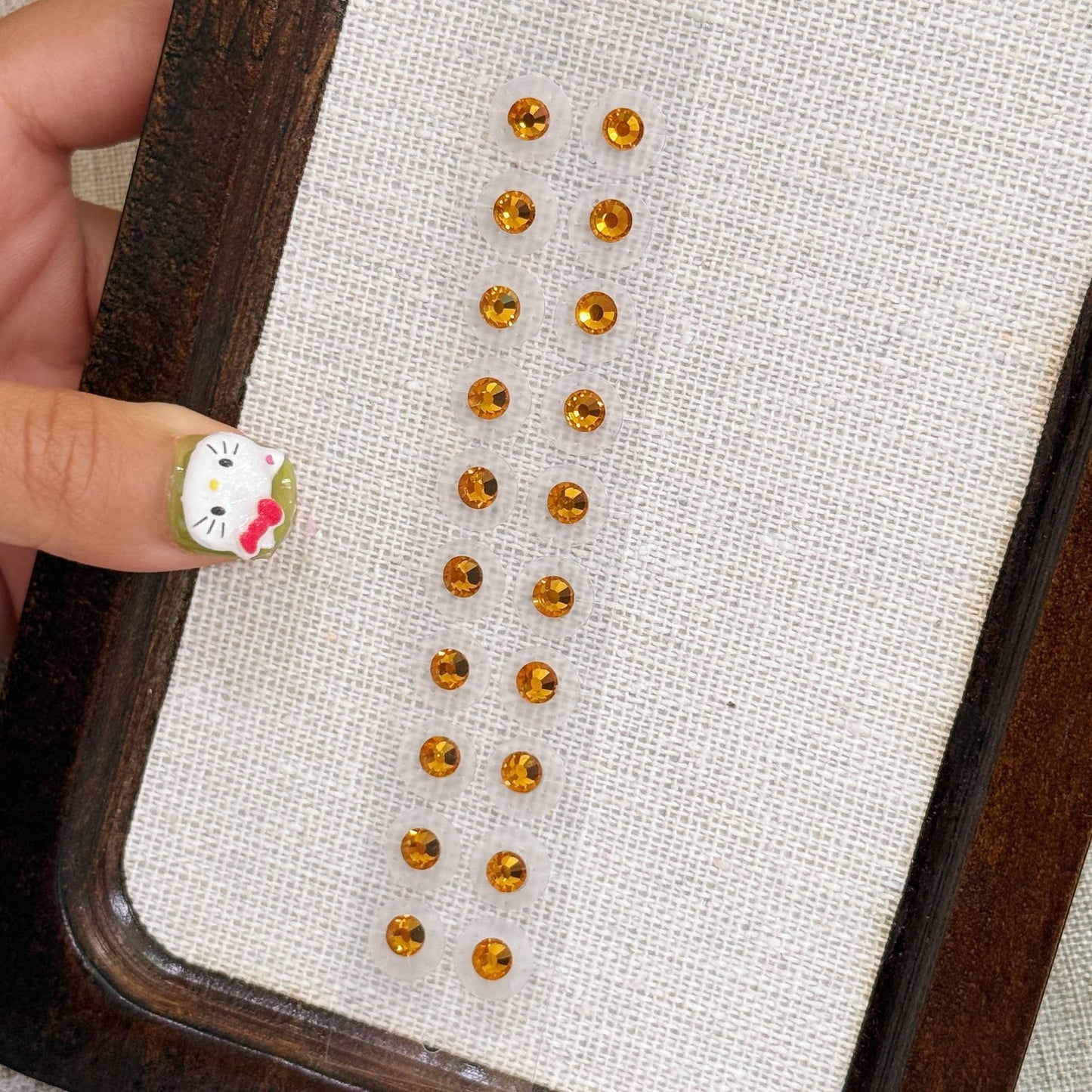 Fashion Auricular Point Sticker Crystal Ear Patch Bead Massage Stress Earrings