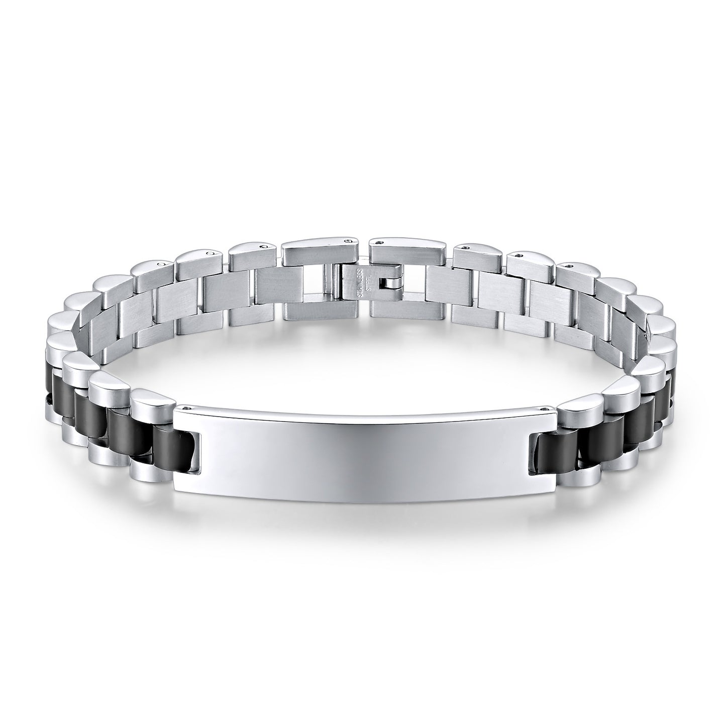 Stainless Steel Curved Titanium Couple Does Not Fade Female Bracelet