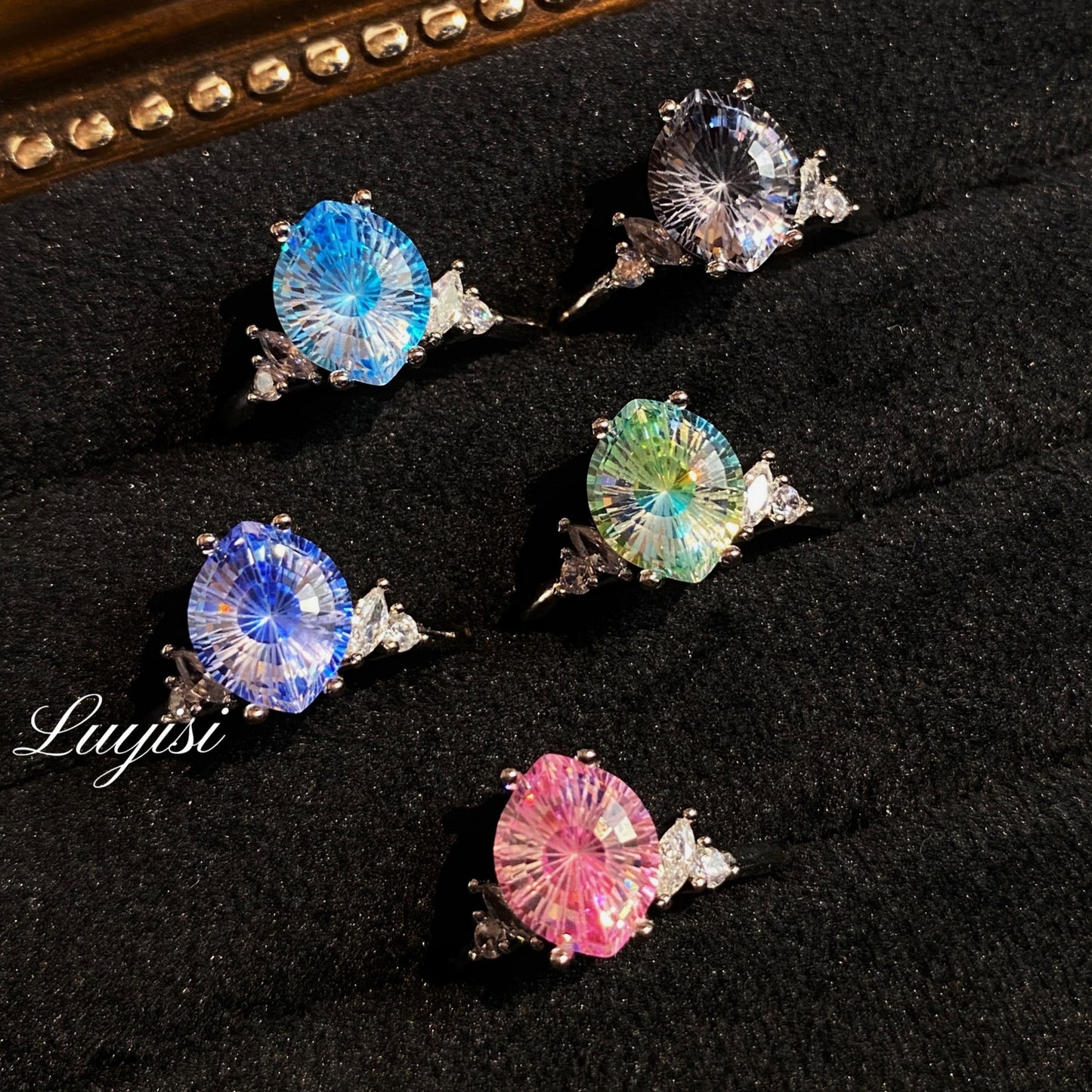 Devil's Eye Fireworks Cut Female Affordable Luxury Fashion High Sense Ring