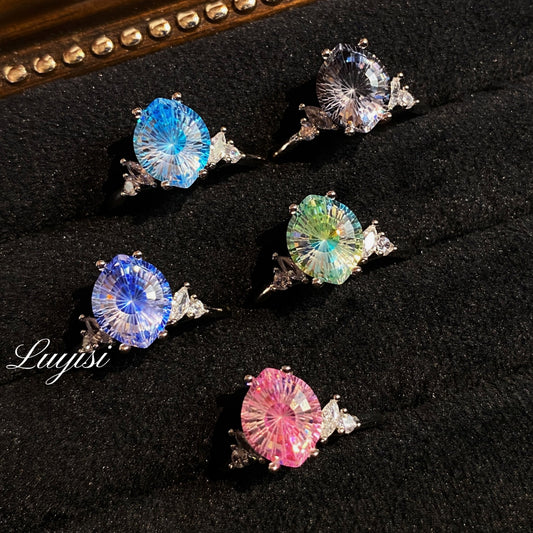 Devil's Eye Fireworks Cut Female Affordable Luxury Fashion High Sense Ring